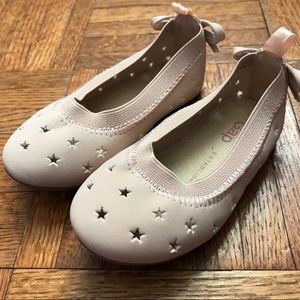 Baby gap suede ballet pink flats